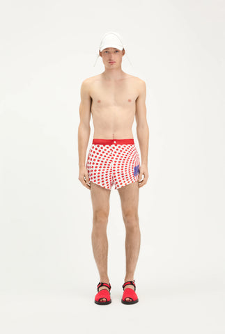 The Red Polka-Dot Swimming Briefs