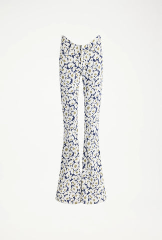 The Curved Denim Flower Jeans