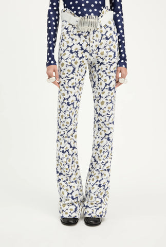 The Curved Denim Flower Jeans